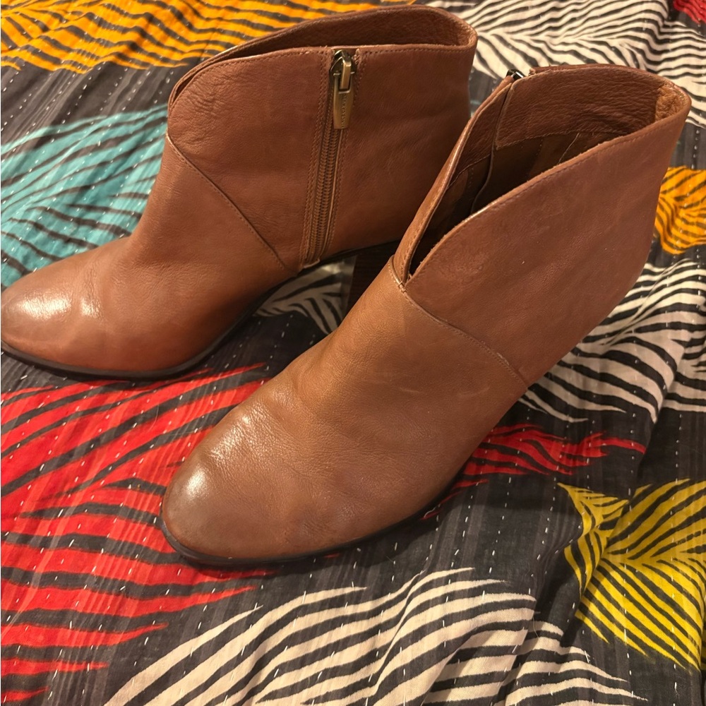 Vince Camuto Chestnut Heeled Boots - Picture 2 of 7